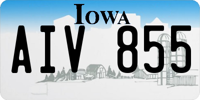IA license plate AIV855