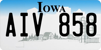 IA license plate AIV858