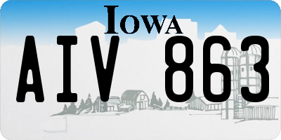 IA license plate AIV863