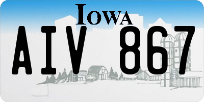 IA license plate AIV867