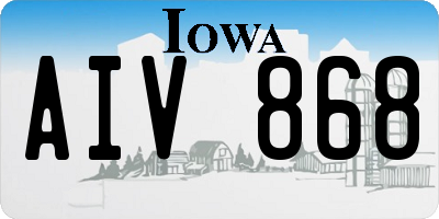 IA license plate AIV868