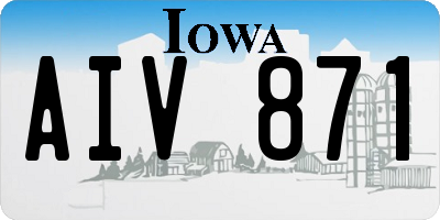 IA license plate AIV871
