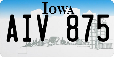 IA license plate AIV875