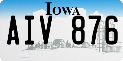 IA license plate AIV876