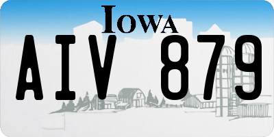 IA license plate AIV879