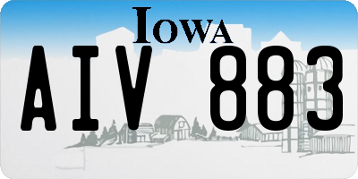 IA license plate AIV883