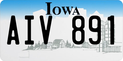 IA license plate AIV891