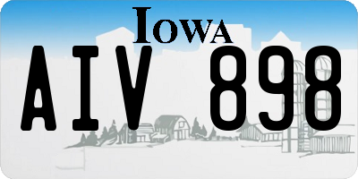 IA license plate AIV898