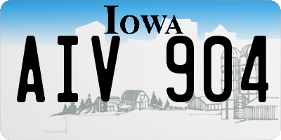 IA license plate AIV904