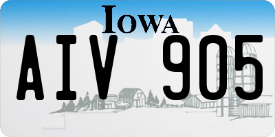 IA license plate AIV905