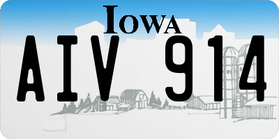 IA license plate AIV914