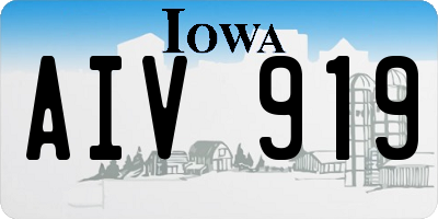 IA license plate AIV919