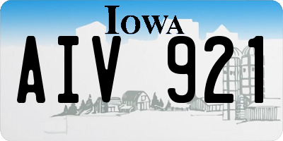IA license plate AIV921