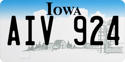 IA license plate AIV924