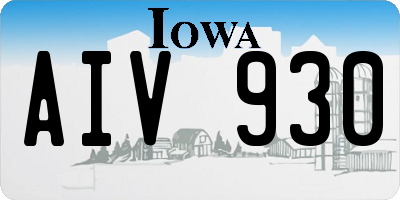 IA license plate AIV930