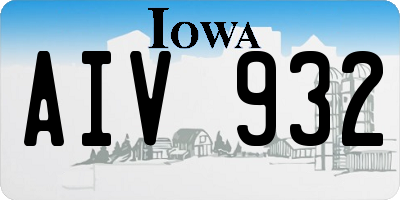 IA license plate AIV932