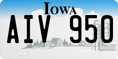 IA license plate AIV950
