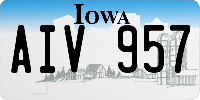 IA license plate AIV957