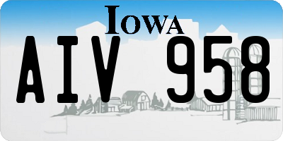 IA license plate AIV958