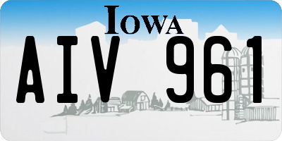 IA license plate AIV961