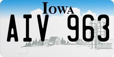 IA license plate AIV963
