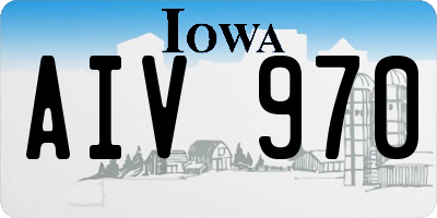 IA license plate AIV970