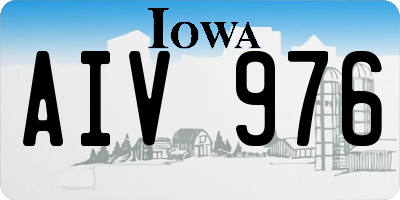 IA license plate AIV976