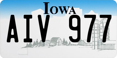 IA license plate AIV977