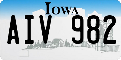 IA license plate AIV982