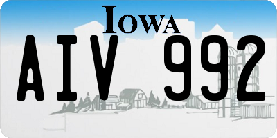 IA license plate AIV992