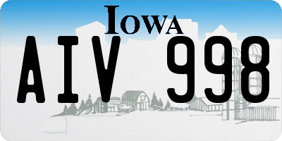 IA license plate AIV998