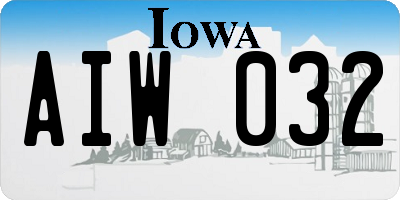 IA license plate AIW032
