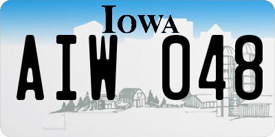 IA license plate AIW048