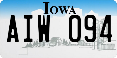 IA license plate AIW094