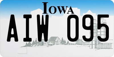 IA license plate AIW095
