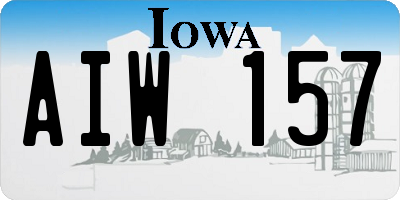 IA license plate AIW157