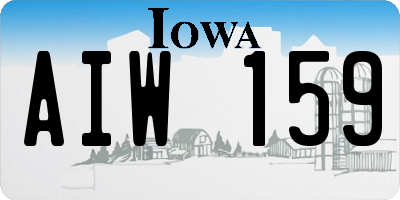 IA license plate AIW159