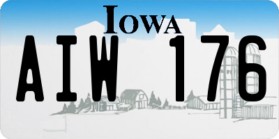 IA license plate AIW176