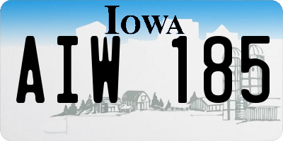 IA license plate AIW185