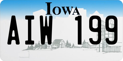 IA license plate AIW199