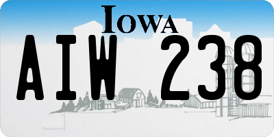 IA license plate AIW238