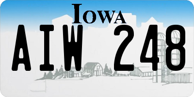 IA license plate AIW248