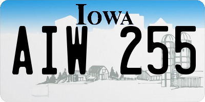 IA license plate AIW255