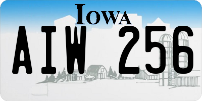 IA license plate AIW256