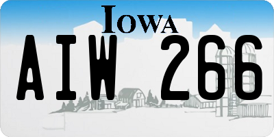 IA license plate AIW266