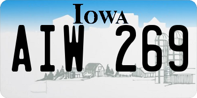 IA license plate AIW269