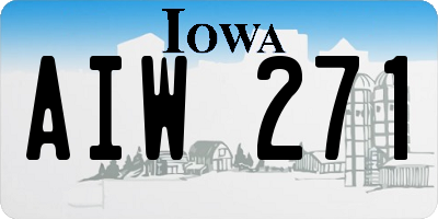 IA license plate AIW271