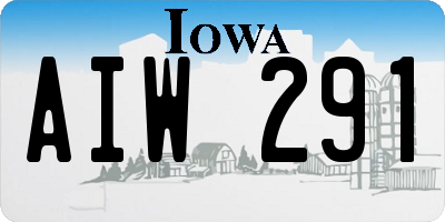 IA license plate AIW291