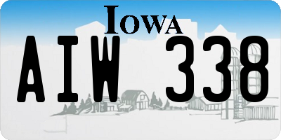 IA license plate AIW338