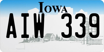 IA license plate AIW339